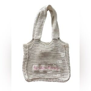 Kulani Kinis Oversized Crochet Cream Tote Bag